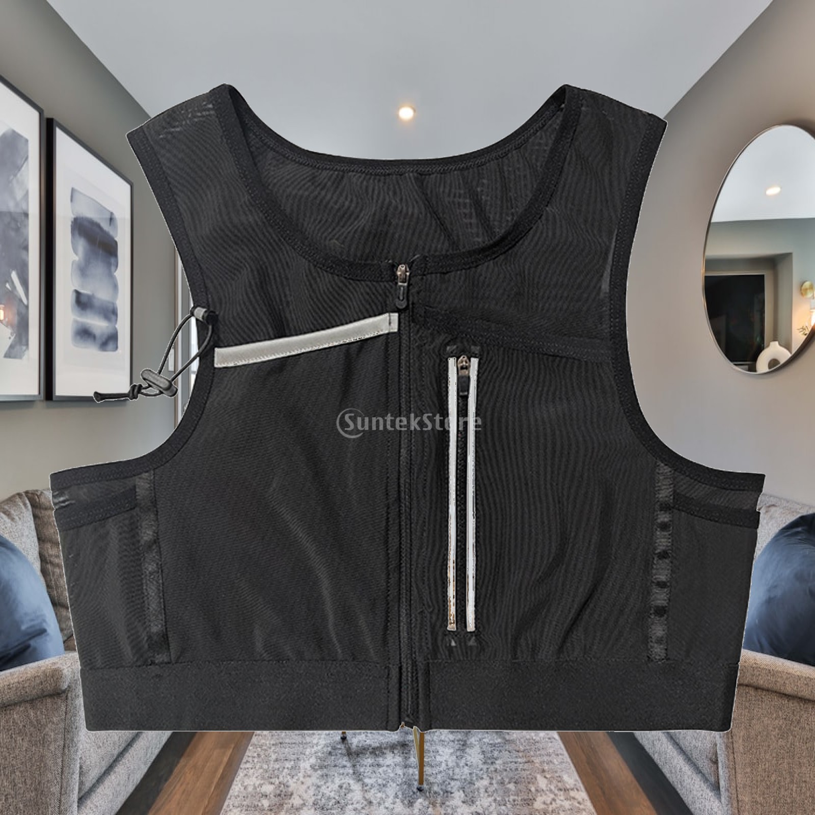 Reflective Vest Cycling - Сумка-жилет для бега, нагрудная сумка, светоотражающая