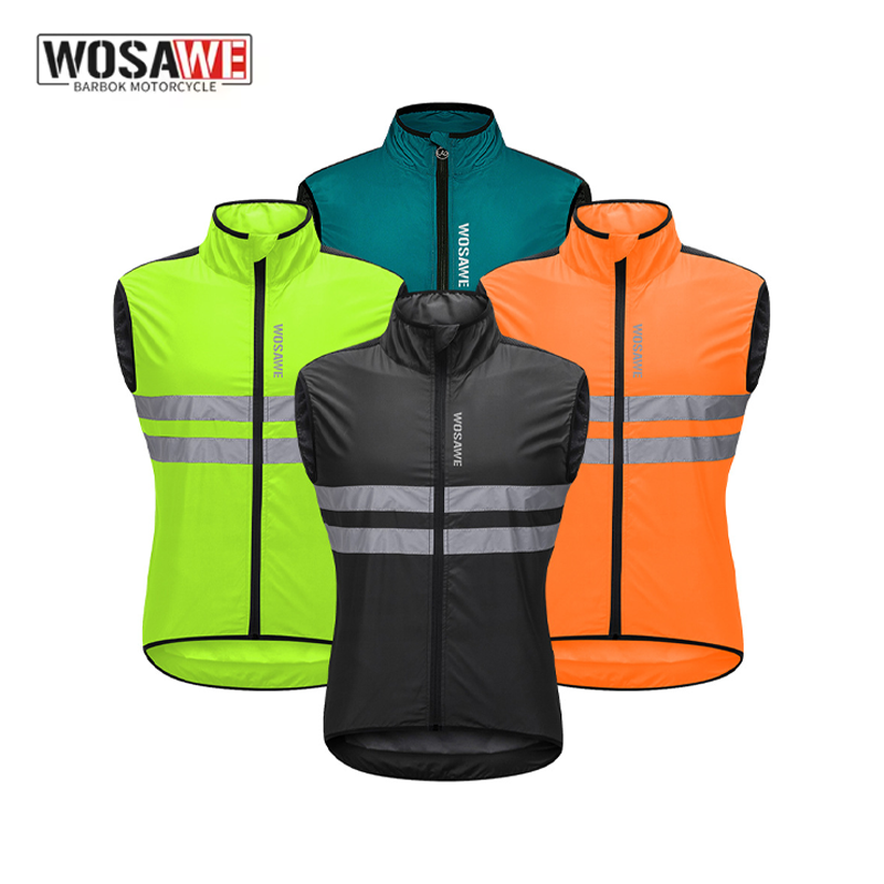 Reflective Vest Cycling - Мужской велосипедный жилет WOSAWE, легкий, складной,