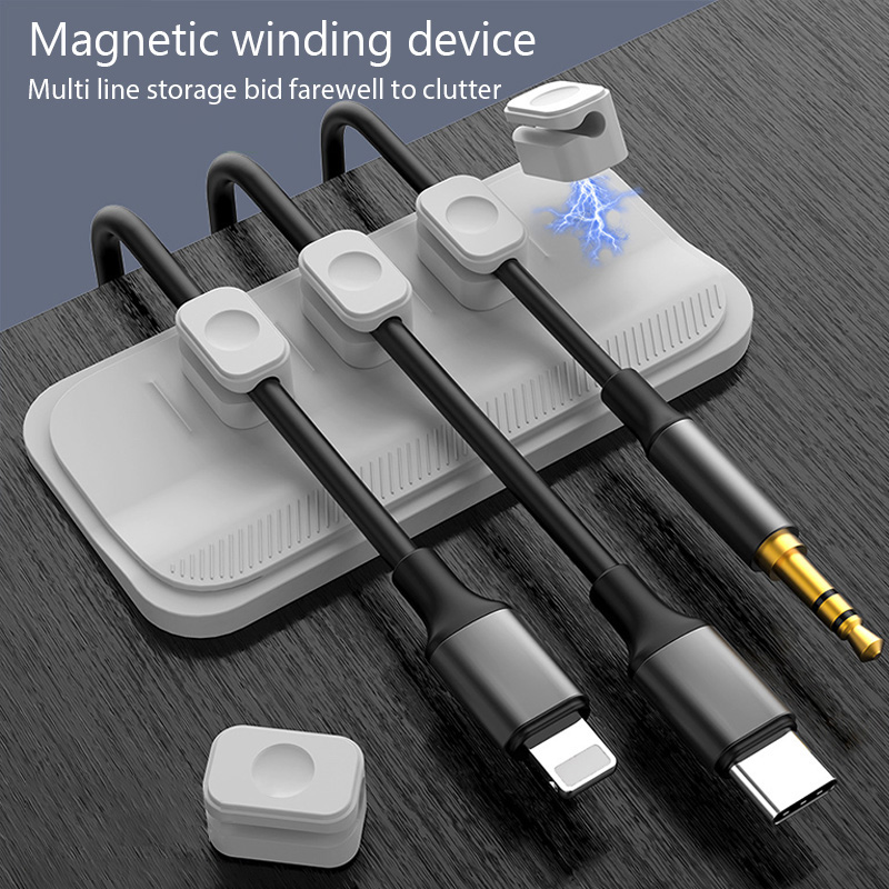 Cable Lock Flexible - Магнитный органайзер для кабелей, держатель USB-кабелей,