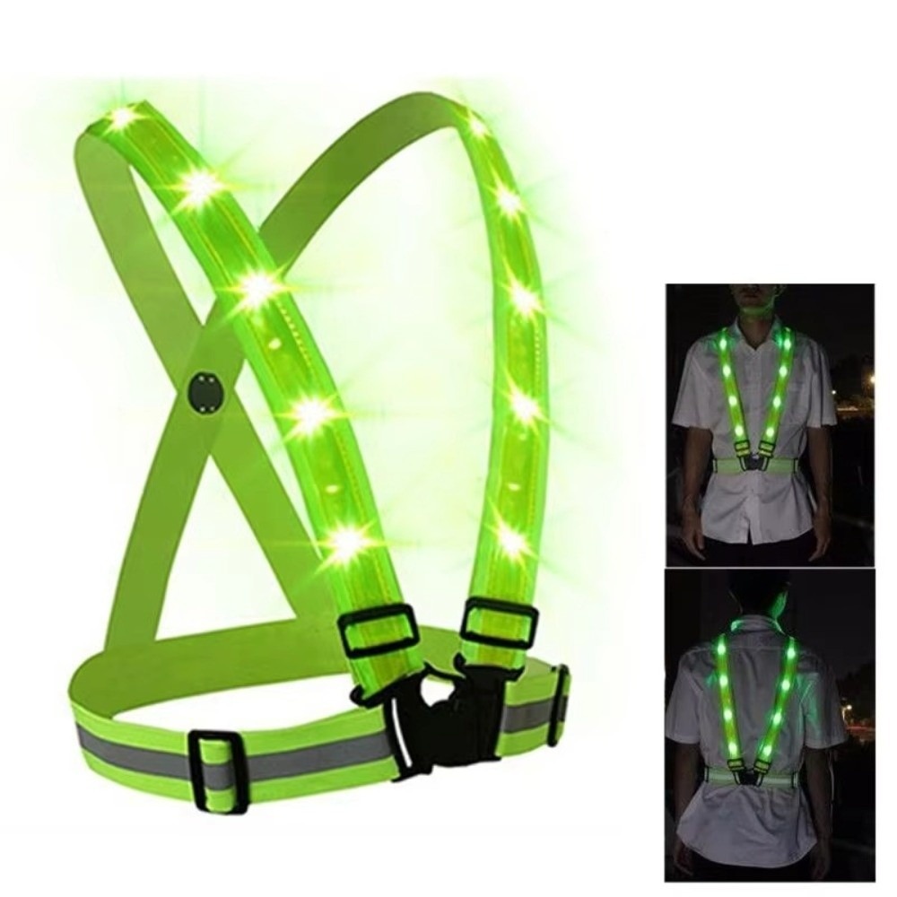 Reflective Vest Cycling - Новый полиэстеровый светодиодный сигнальный жилет с