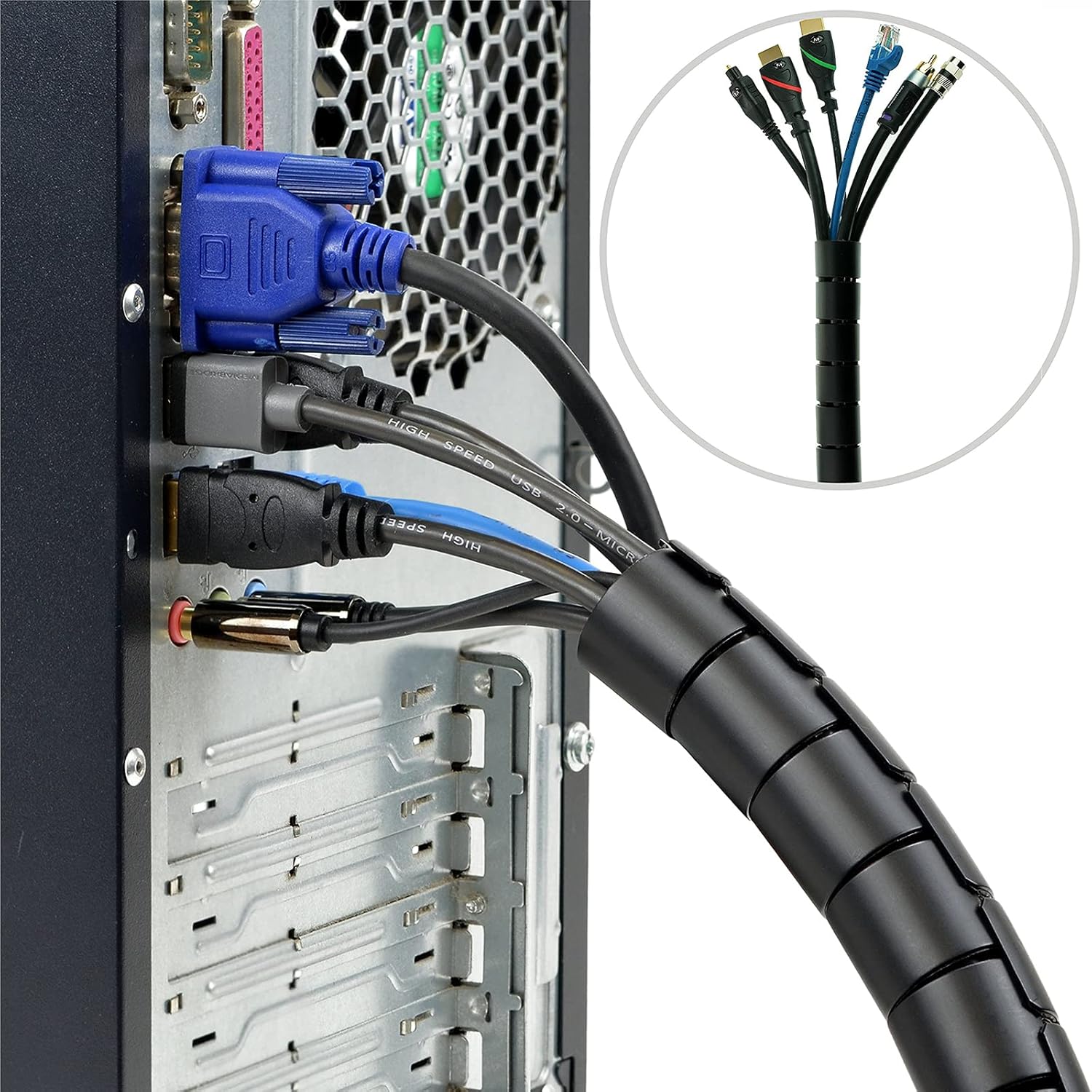 Спиральная защитная оплетка дл – обзор и цена Cable Lock Flexible